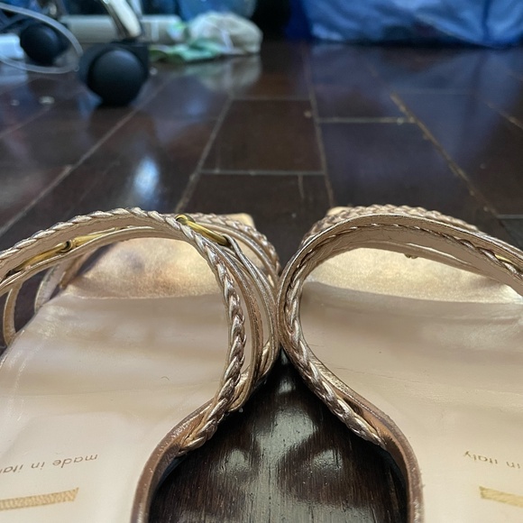 Gucci Ketty Rose Gold Leather Ankle Wrap Sandals - Picture 4 of 9